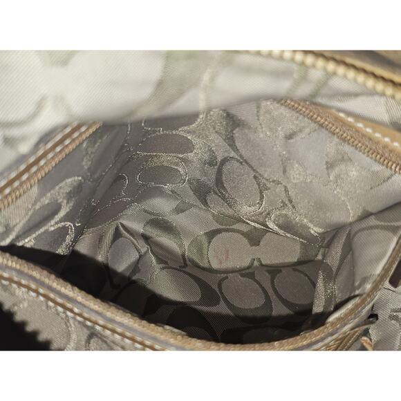 COACH Legacy Leather Slim Duffle Convertible Crossbody Bag in Tan #9328 - Picture 13 of 15